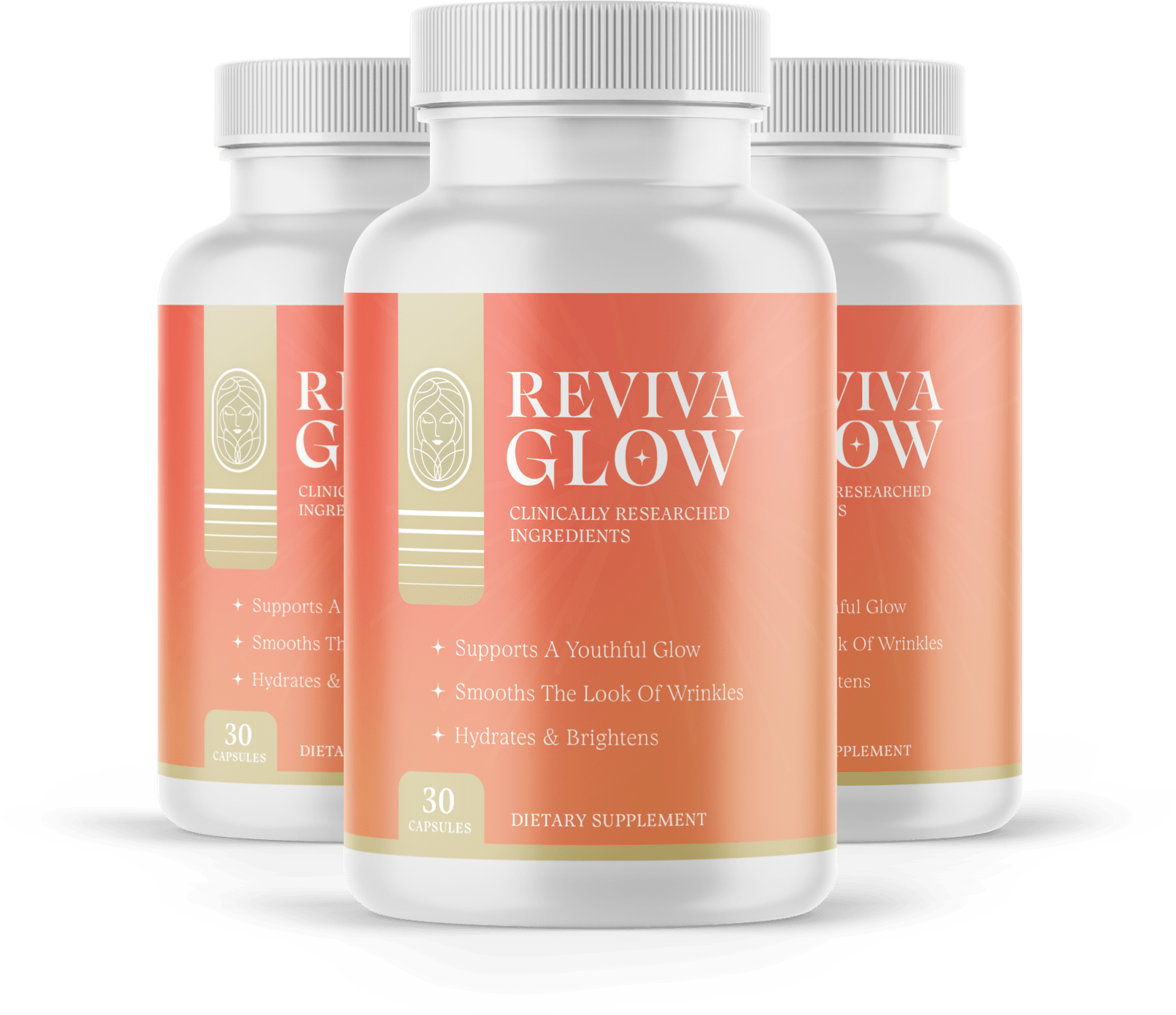 RevivaGlow 3 bottles — 90-day supply